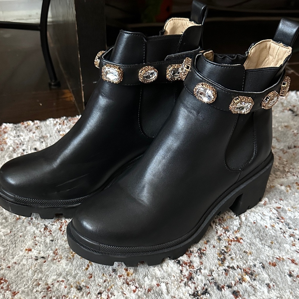 Steve Madden Ankle Boots with Embellished Straps